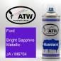 Preview: Ford, Bright Sapphire Metallic, JA / M6704: 400ml Sprühdose, von ATW Autoteile West.